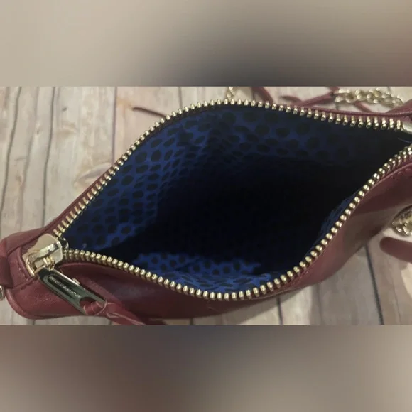 Rebecca Minkoff Mini 5 Zip Port Wine Burgundy Maroon Convertible Shoulder Bag - Picture 6 of 7